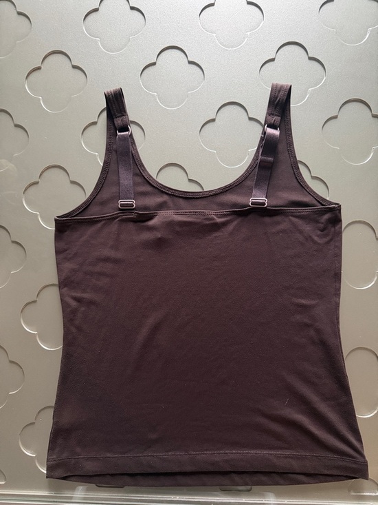 CHICO’S Microfiber Tank Top Brown Stretch Sleeveless Basic Layering Top Sz Small - Picture 7 of 14
